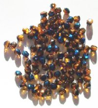 100 4mm Faceted Topaz Azuro Firepolish Beads